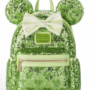 Green Sequin Loungefly Tinker Bell Inspired Backpack